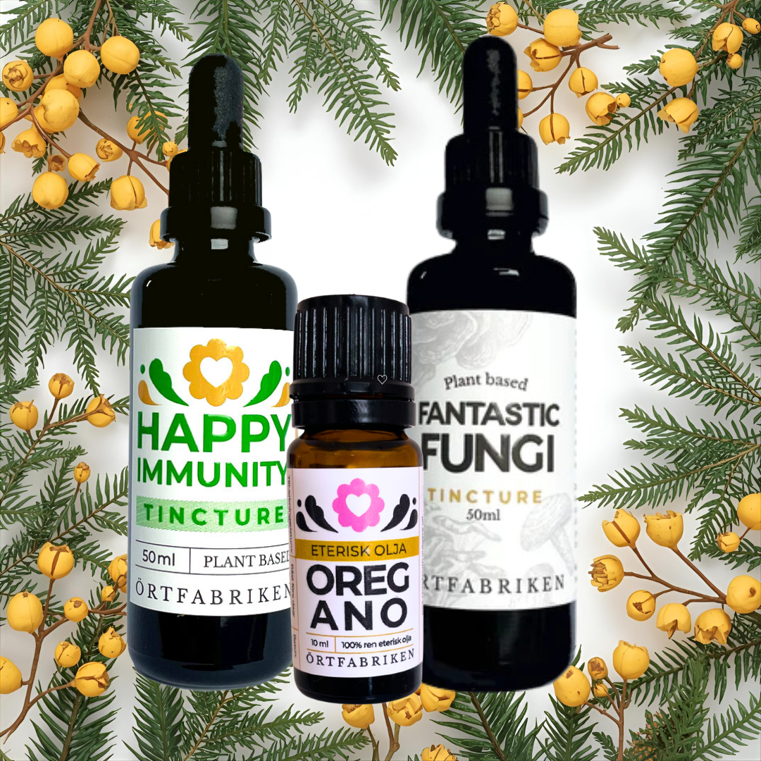 Stark i vinter | Happy Immunity + Fantastic Fungi + Oregano e.o.