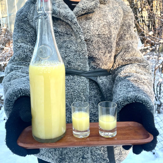 Recept på ingefära shot för att boosta sig i förkylningstider. 