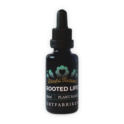 Prova Rooted Life vår tinktur för grundning och självförtroende, för rotchakra och healing. 